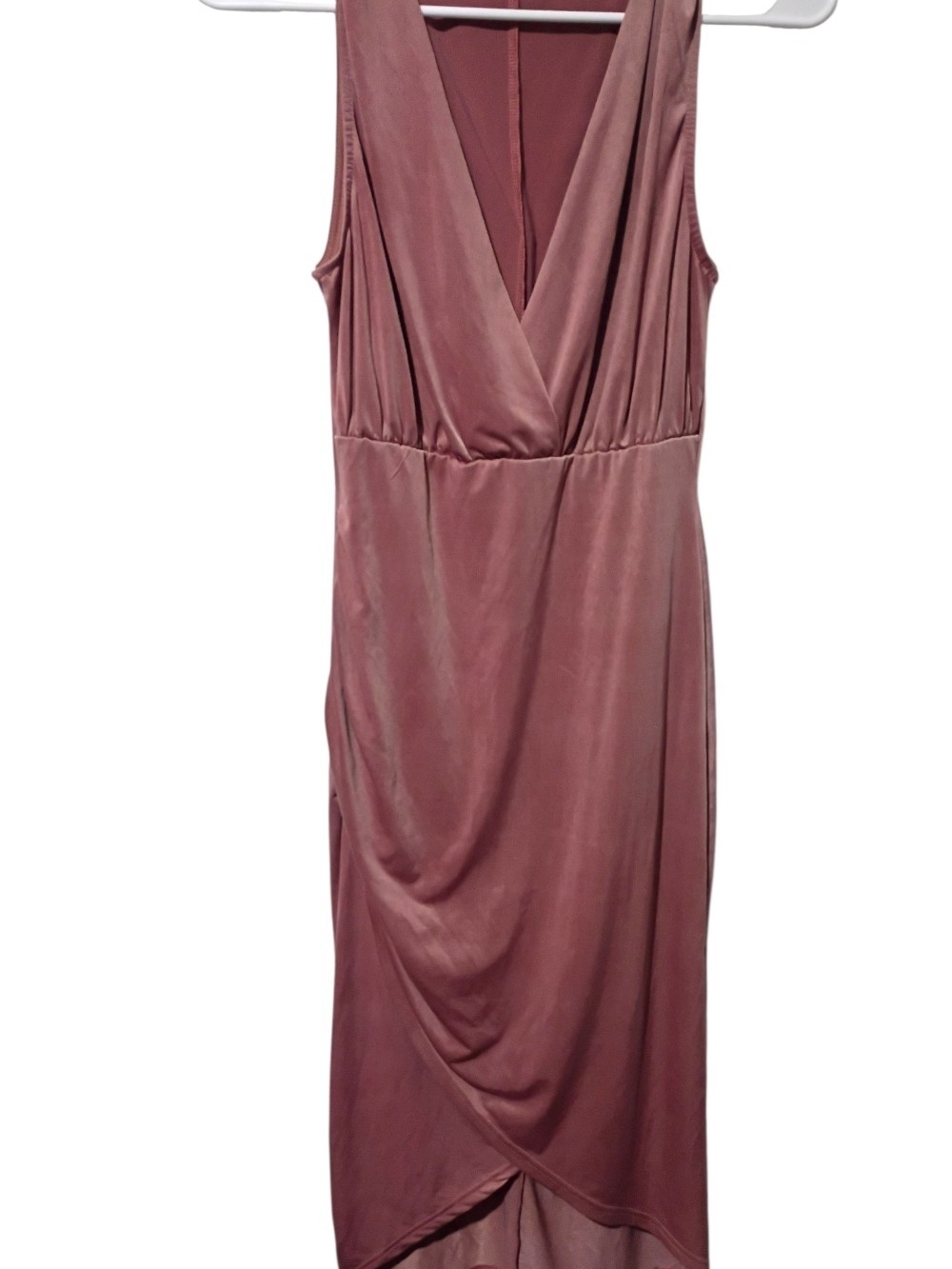 Sleeveless Dusty Rose V-Neck Dress